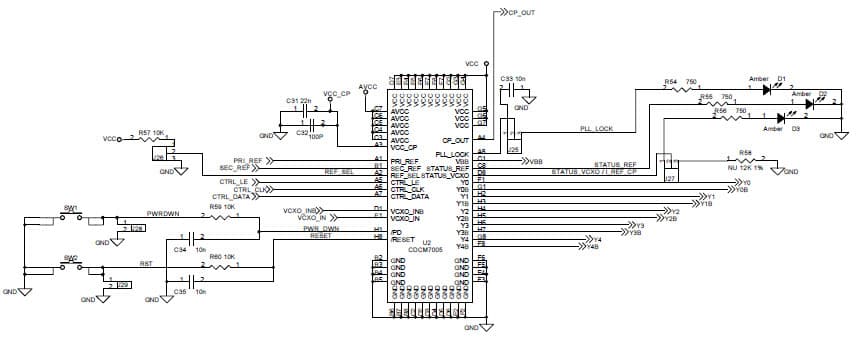 CDCM7005BGA-EVM, Evaluation Board for the CDCM7005, 1300 MHz PLL Clock Generator for Clock and Timing Devices