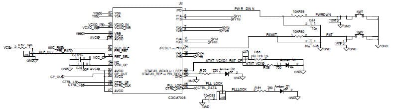 CDCM7005-EVM, Evaluation Board for the CDCM7005, 2200 MHz PLL Clock Generator for Clock and Timing Devices