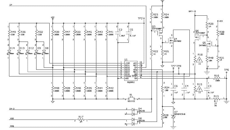 BQ2052EVM-001, Primary Lithium Gas Gauge IC Evaluation Module