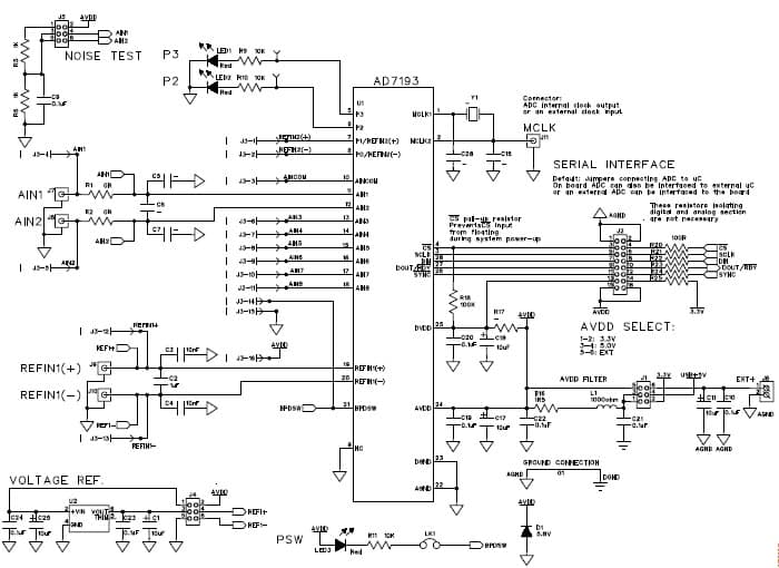 EVAL-AD7193EBZ, Evaluation Board for the AD7193, 24-Bit, 4.8KSPS ADC for Medical