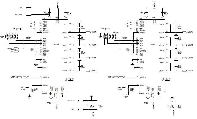 SI3452MS8-EVB, 8-port Evaluation Board for the Si3452MS8 Power Over Ethernet Controller