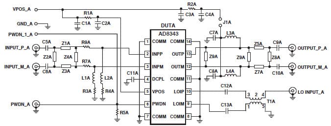 AD8343-EVAL, Evaluation Board for AD8343 High-performance Broadband Active Mixer