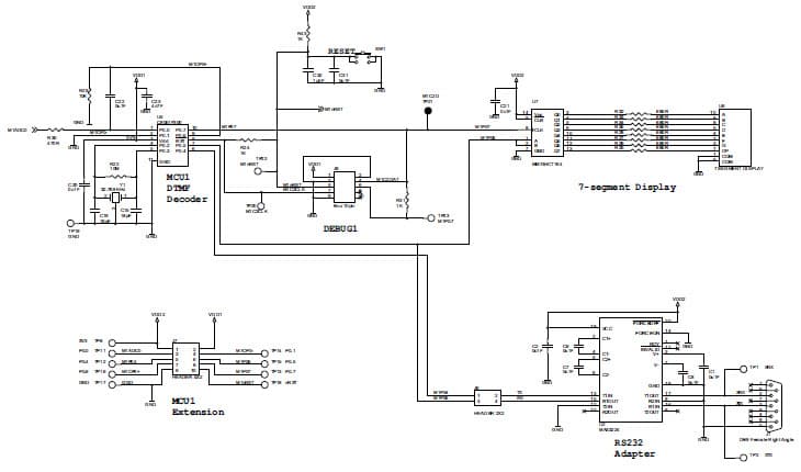 DTMF-RD. DTMF Decoder Reference Design Kit based on C8051F300 MCU