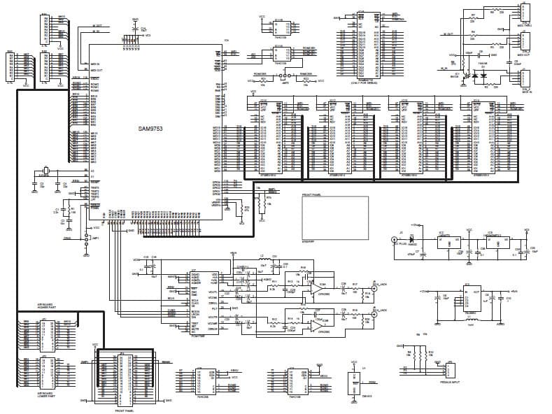 SAM9753PIA, Evaluation Board for the Piano Module Reference Design for SAM9753