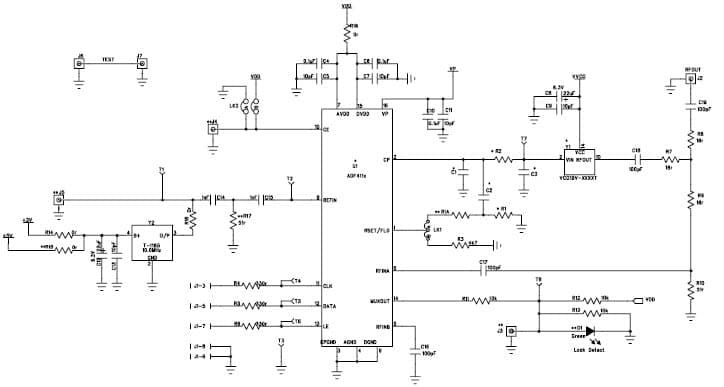 EVAL-ADF4156EBZ1, Evaluation Board for the ADF4156 PLL Clock Generator for Wireless LAN