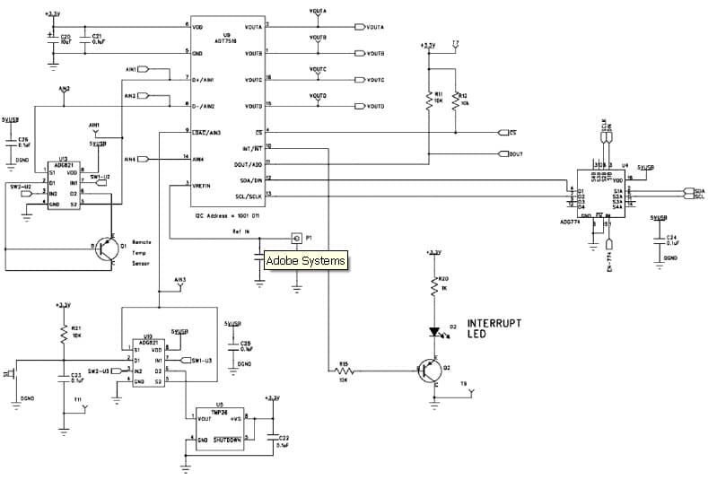 EVAL-ADT7516EBZ, Evaluation Board features the ADT7516, 10-Bit ADC, 12-Bit DAC Data Acquisition System for Industrial Control