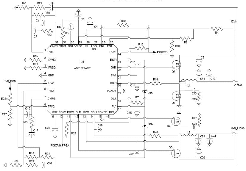 ADP1829, APD210X and ADP171X Reference Design