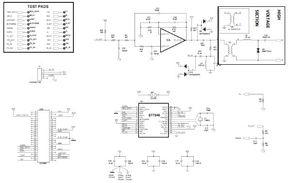 EVALST7540-2, ST7540 FSK powerline transceiver Evaluation Board