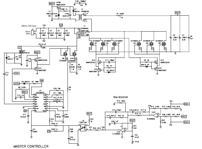 PMP2214, 36VDC - 72VDC Input, 5V/60A Interleaved Active Clamp forward Reference Design