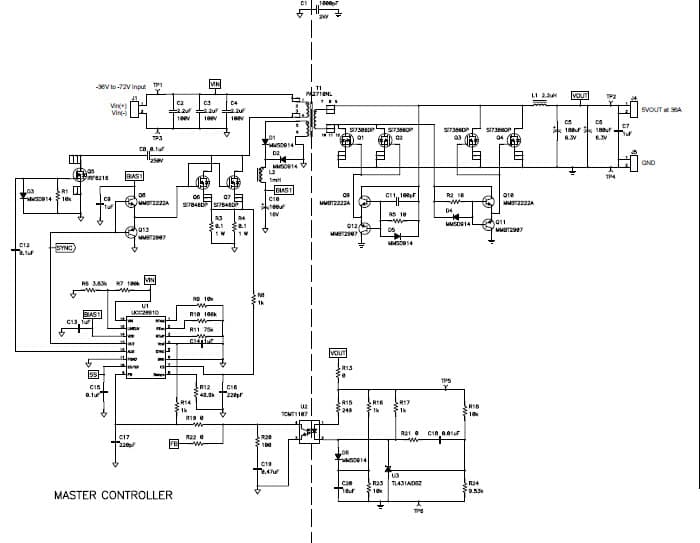 PMP4016, 36VDC - 72VDC Input, 5V/36A Interleaved Active Clamp forward Reference Design