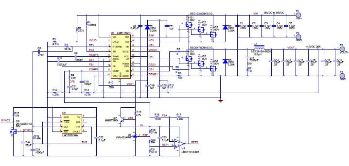 PMP7282, 35V-60V Input,12V/600W 2-Phase Buck Converter