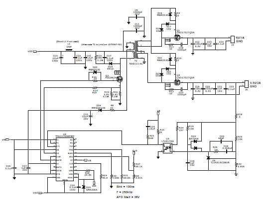 PMP8454.2, Multiple Output, High Efficiency Flyback Converter for PoE Applications