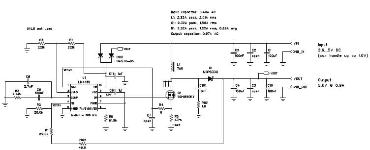 PMP7185, Boost -,5.0V @ 0.9A