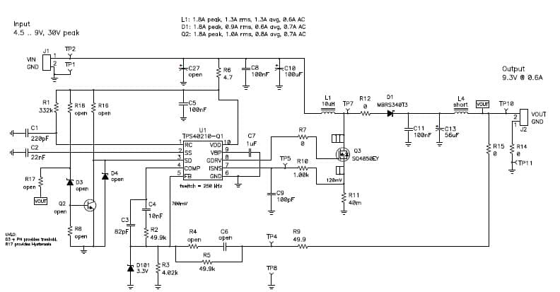 PMP7197, Boost -,9.3V @ 0.6A