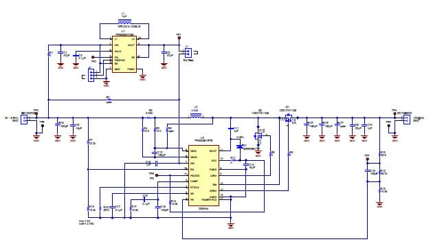 PMP8921, 12V@4A Sync Boost Converter operating from Single or Dual Li-Ion Batteries