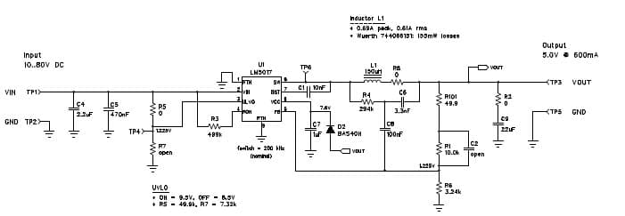 PMP7158, Non-Synchronous Buck -,5.0V @ 0.6A