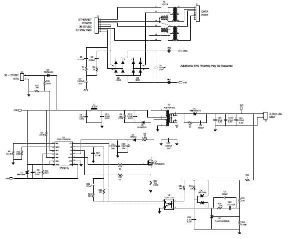 PMP7298, Low Cost 3.3V/1.8A Flyback Converter for PoE Applications