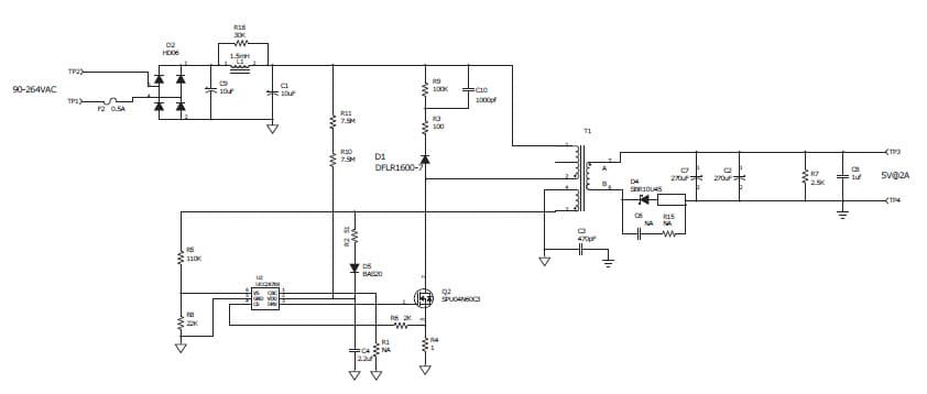 PMP4351, 5V@2A adapter with universal input range