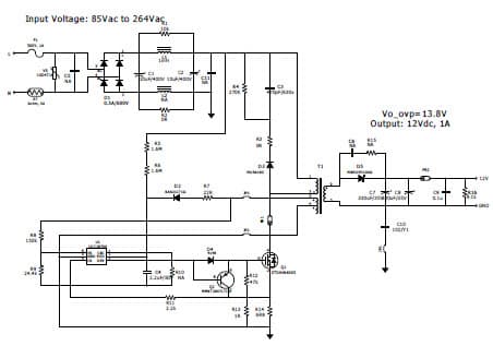 PMP4336, AC Adapter with PSR Control (12V@1A)