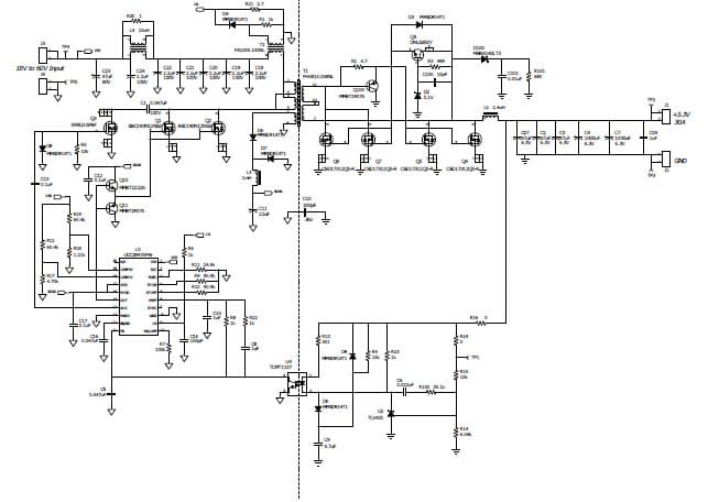 PMP8252, 18Vdc-60Vdc Input,3.3V @ 30A Output,93% Efficient Active Clamp forward