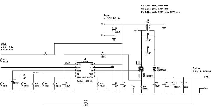 PMP7130, 7.8V @ 0.8A SEPIC Converter Reference Design