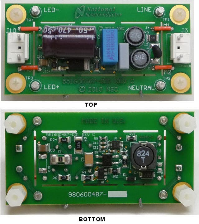 LM3445-EDSNEV/NOPB, Evaluation Board using LM3445, 5 to 13-LEDs General LED Driver for Automotive Lighting