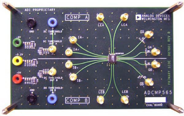 EVAL-ADCMP565BP, evaluation board provides users with a straightforward means of examining the performance capabilities of the ADCMP565