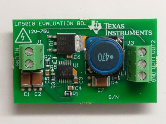 LM5010 EVAL/NOPB, Evaluation Board using LM5010 provides design engineer with a fully functional buck regulator