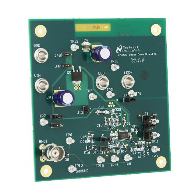 LM3423MHBSTEVAL, Evaluation Board using LM3423 buck-boost 2 Layer for 4 to 8-LEDs General LED Driver