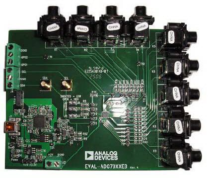 EVAL-ADG796AEBZ, Evaluation Board for the ADG796 Hex 2:1 Analog Multiplexer for High-Definition TV