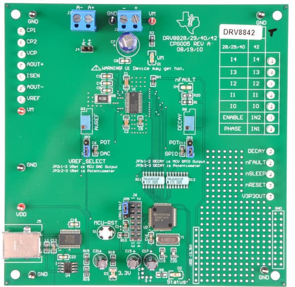 DRV8842EVM, Evaluation Module based on DRV8842 Single H-Bridge Motor Driver with a Phase/Enable Control Interface