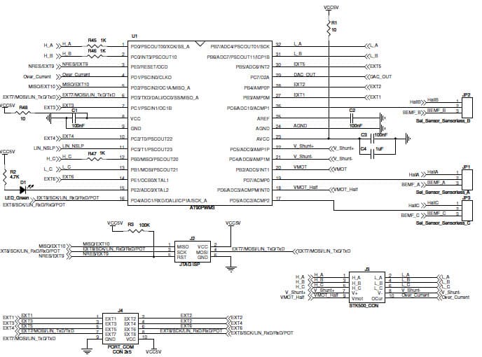 AVR493: Brushless DC Motor Control Circuit Using ATAVRMC100 AVR Microcontroller