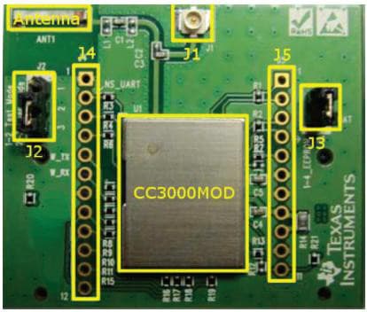 CC3000 EM, CC3000 Evaluation Module (EM) for evaluating the performance of the CC3000 Wi-Fi Module