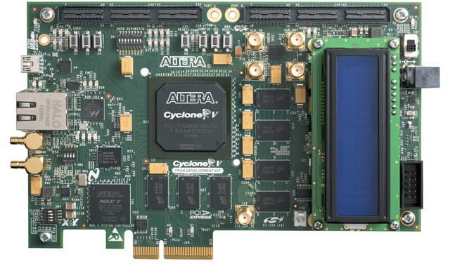 DK-DEV-5CGTD9N, Starter Board used by customers and internal users to implement systems based on Cyclone V FPGAs