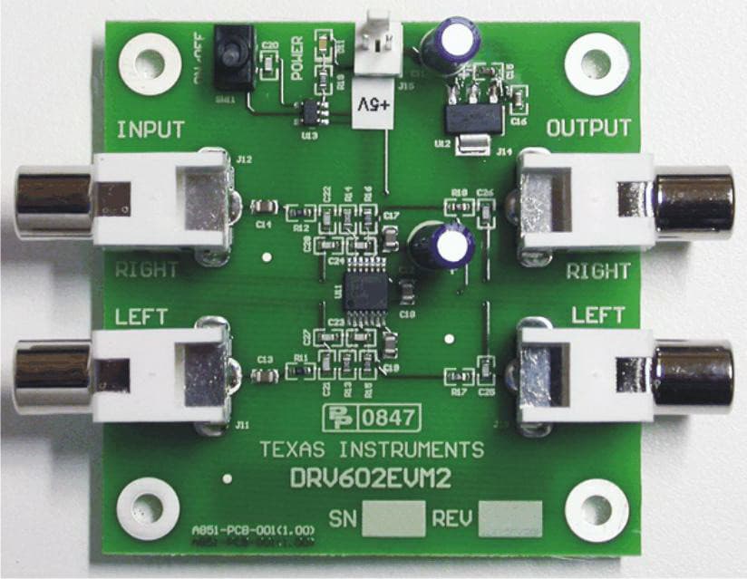 DRV6022 Audio Power Amplifier Evaluation Module