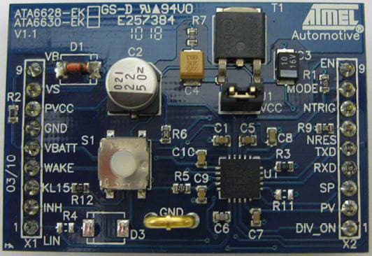 ATA6630-EK, Evaluation Board for ATA6630, System basis chips Development Board