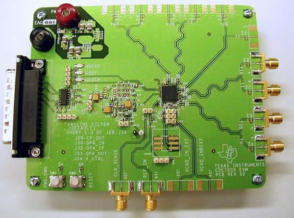 CDC7005-EVM, Evaluation Board for the CDC7005, 800 MHz PLL Clock Generator for Clock and Timing Devices