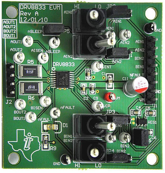 DRV8833EVM, Evaluation Module for DRV8833 H-Bridge Motor Driver