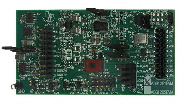 ADS1281EVM is an evaluation board for the ADS1281, a single channel, 32-bit, delta-sigma analog-to-digital converter (ADC)