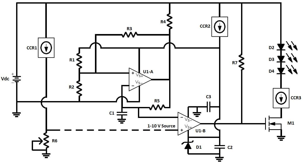 DN05045/D, based on NSIC2030B 1-10 V PWM Dimming for CCR Lighting Circuits