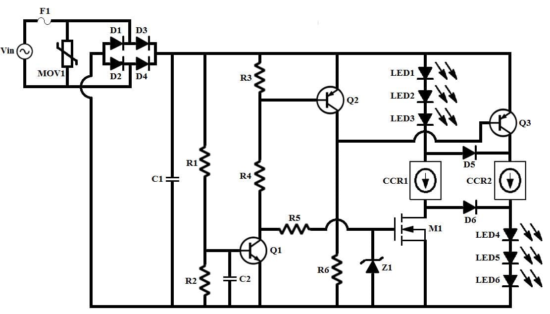 NSI50350AD, 120 Vac, Low-Cost, Dimmable, Linear, Parallel-to-Series LED Driving Circuit