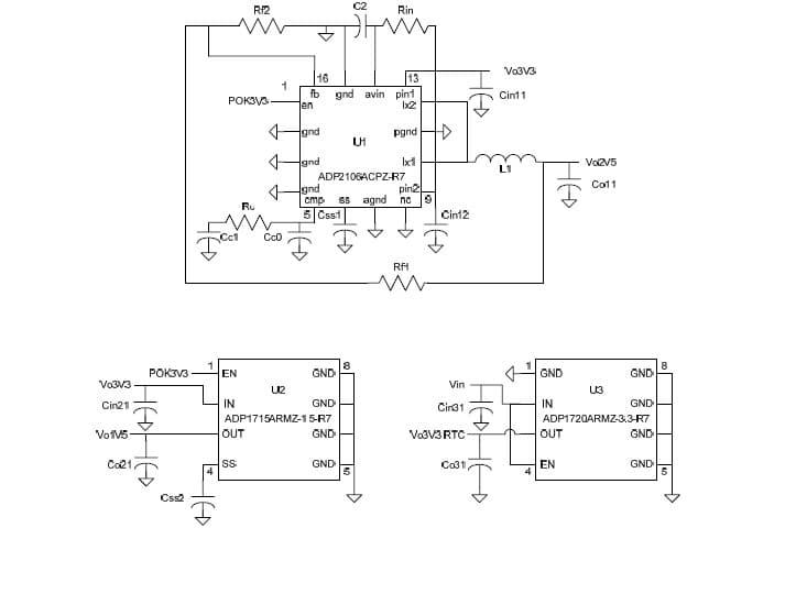 APD2106 PWM buck controller uses 14.4 V to 20.0 V for the input voltage