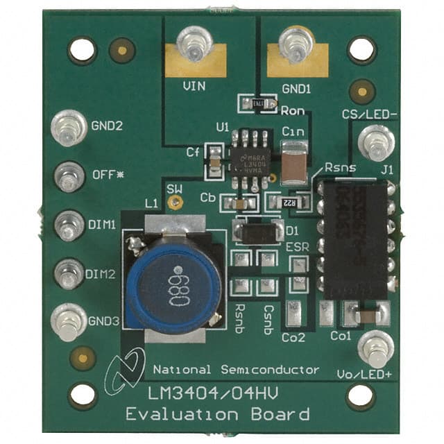 LM3404EVAL, Evaluation Board for LM3404MA, 3W High Brightness LED Driver for Automotive Lighting