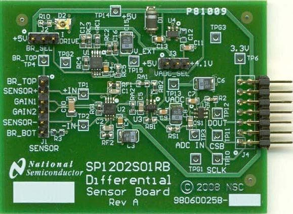 SP1202S01RB-PCB/NOPB, WEBENCH Sensor Designer, Differential Pressure Sensor Evaluation Board