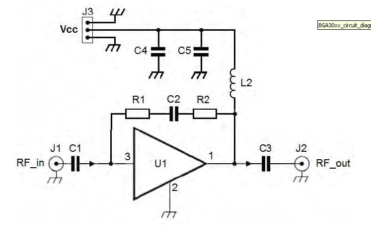 BGA3015 - 5 to 300MHz, 15dB Reverse Amplifier Application