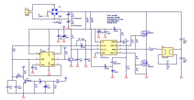 NCP5106BA36WGEVB, Evaluation Board for the NCP5106, 36-W Ballast, High Voltage gate Driver IC