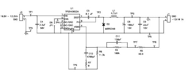 PMP3018, 10.8V to 13.2V Buck-Boost Converter