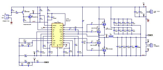 PMP8928, Positive 12V to -4.35V/15A buck-boost converter