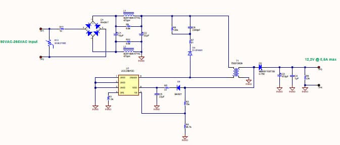 PMP8583, Universal input to 12.2V @ 500mA Non-Isolated Quasi-Resonant Flyback