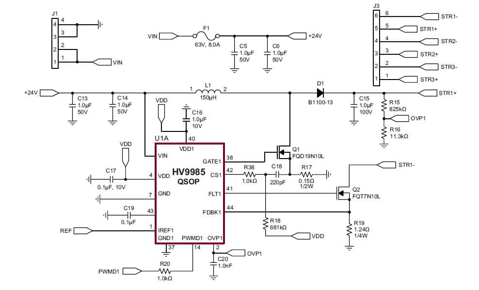 HV9985DB1, 3-Channel LED Driver Demo Board